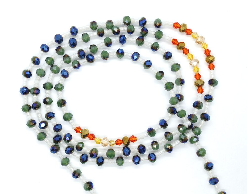 Waist Beads are a type of jewelry worn around the waist or hip area